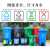 塑料平口垃圾分类垃圾袋一次性可降解加大社区物业厨余大号四色 灰色其他垃圾120X140 30只