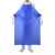 初构想PVC防水围裙加厚加长耐油耐酸碱水产罩衣 蓝色