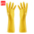 者也（ZYE） 加厚加长牛筋乳胶手套防水耐用厨房清洁洗碗工业橡胶劳保手套 男式款 XL号