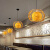 新中式鸟笼灯餐厅吊灯现代简约三头鸟笼灯创意个性过道阳台奶茶店办公室吧台灯 25CM红框+红色内罩
