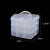 零件分类分装盒子透明拼装分格整理箱A 小号三层白色（可拆分）1