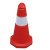 鸣固 塑料反光路锥路障锥塑料圆锥雪糕筒交通安全警示锥反光圆锥红白50cm