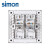 西蒙（SIMON）开关插座面板86暗装五孔插座空调16a墙壁网络单开双控一开五孔usb荧光灰C60 二位电脑（六类）