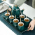 雷仕顿北欧泡茶具杯子套装茶杯家用轻奢水杯茶壶花陶瓷水具杯具 水立方套装+金勺