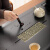瓷牌茗茶具（cipaiming teaset）实木茶盘功夫茶具套装排水式茶台家用办公室一体式干泡盘托盘 黑色《月牙》四合一黑电炉