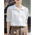 皮尔卡丹白色真丝衬衫女短袖2024夏季新款职业垂感雪纺上衣显瘦气质衬衣 白色 L [106-115斤]