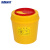 海斯迪克 HK-7010 圆型黄色利器盒 卫生所锐器盒 黄色小型废物桶医院诊所科室 圆形利器盒5L（10个）