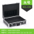 EDGAR手提式铝合金工具箱保险箱子文件箱五金设备仪器箱多功能 （大号黑色）48*35*15cm 【升级