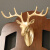 伊弥伊弥EVEMI 新中式纯铜挂钟客厅万年历摇摆钟表玄关装饰鹿头黄铜挂 黄铜鹿头 20英寸以上