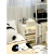 宜家（e-home）【官方直销】简易床头柜栋哈简约租房卧室小型边几 双层抽屉床头柜(可360°移动/带