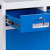 建功立业工具柜GY3945零件收纳柜置物柜二抽带站脚带挂板蓝白套色