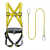 五点式高空作业安全带全身电工安全带户外施工攀岩防坠落保险腰带 安全带+1.5米双绳O型钩