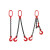 链条吊索具套装定做起重吊钩吊环组合铁链起重吊具吊车吊链 1吨1腿1米