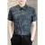 BTNY2024年夏季竹纤维短袖时尚休闲字母图案翻领男士衬衫男 咖色 XL