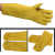 久聚和焊兽牛皮电焊手套焊工手套耐磨工业防烫耐高温度焊接手套 金色 短款 XL