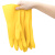 冰禹 BY-77S 防滑耐磨工业乳胶橡胶手套 劳保保洁手套 32cm黄色长款乳胶 M码（1双）
