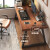 米昊电脑桌台式家用双人电竞桌椅套装办公桌书桌学习桌卧室写字桌子 长140cm橡木色桌+单椅