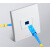 86型墙壁暗装宽带网络光纤线面板 单口SC光纤插座 双光纤面板 白色一位光纤插座