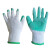 涂胶浸胶手套丁晴PVC手套加厚防滑耐磨作业工地劳保纱线手套 白纱绿色胶50g