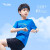 安踏（ANTA）儿童短袖T恤运动上衣童装夏季新款男童短装套头衫 蓝100%聚酯纤维 160