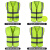 10件装反光安全背心马甲反光衣夜光环卫工人施工工地交通衣服定制 加厚多口袋双色款(5件装)联系客服备注颜色