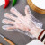 定一次性手套透明防水手套薄膜加厚餐饮家务环保手套 厚款500只