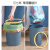 欧润哲 小号7L深蓝色压圈圆形垃圾桶 大容量无盖清洁桶客厅厨房办公室垃圾篓直投圆桶