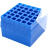 塑料离心管盒15/50ml 36格EP耐酸防护冷冻盒架低温冻存盒带编号 36格 10/15ml 孔径17mm