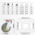 【竹帕】重型金边橡胶烽火轮带齿带刹车滑推车轮子 6寸定向轮