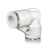 纳仕德DL76  L型直角二通气管快速插头 气动高压软管接头 白色PV-8（5个装）