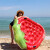 贺杨喻大水上充气菠萝浮床彩虹西瓜冰淇淋漂浮气垫薯条浮排游泳圈 红色
