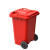 舒蔻（Supercloud）大号塑料分类垃圾桶小区环卫户外带轮加厚垃圾桶全国标准分类240L挂车款红色有害垃圾