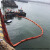 河道水面pvc围油栏固体浮子式拦污带橡胶围堵防污染码头围挡 桔红色PVC750