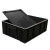 金诗洛 K6078 防静电周转箱黑色塑料收纳箱ESD电子零件元件盒物料盖子 400*300单盖子