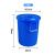 匠柏岚 加厚大圆水桶 工业物业室外大塑料桶带盖塑料大容量水桶 蓝色加盖160L 1个