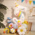 倍欢喜白色生日数字气球立柱装饰男孩女孩宝宝周岁儿童派对场景布置氛 白色幻彩生日数字立柱1