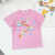 MIKIHOUSE绝男女儿童卡通可爱全棉短袖T恤 粉红色 80cm