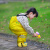 儿童雨衣背带雨裤连体安吉游戏服两用款防水全身男女童幼儿园套装 901黄色（单上衣） XL