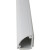艾力德PVC三角阻燃扇形线槽H20迷你收纳电线槽白色免打钉墙角明装 H20白色 1米/根