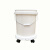 庄太太 户外酒店厨房环卫垃圾桶带滑轮塑料水桶 20L白色桶带轮子ZTT0187