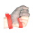 防割手套 不锈钢丝防护手套 屠宰场杀鱼切割耐磨裁剪手套左右手通用三指 单只钢环手套 XS