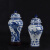 奋行陶瓷 景德镇花瓶陶瓷器花器摆件 仿古手绘青花瓷将军罐 1个