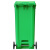 舒蔻（Supercloud）加厚物业小区公用室外环保分类塑料带盖医疗环卫户外垃圾桶酒店 大号商用浅绿色带轮120L