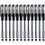 得力(deli)0.7mm黑色中性笔水笔签字笔 子弹头12支/盒 办公用品