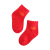 宝然 婴儿袜子宝宝新年袜大红色满月袜新生儿松口袜宝宝百天袜婴幼儿用品1260 红色(一对装) M码(建议1-3岁)