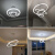 博界灯饰客厅吊灯现代简约北欧大厅灯圆环形餐厅灯具创意个性办公室吊灯 两圈（40+20）cm 单色白光