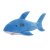 伊咔豆豆毛绒玩具鲨鱼公仔软体布娃娃鲸鱼睡觉抱枕海豚男女生生日礼物玩偶 蓝色 50厘米