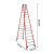 稳耐（werner）T7416 玻璃钢梯子 工业级双侧人字梯 4.9米工程梯 十六步绝缘梯
