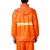 林盾（LINDUN）建筑工地防水雨衣套装骑车施工雨披大褂 涤卡夫双层套装橘色 XXXXL
