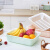 龙士达 LONGSTAR 塑料双层沥水篮洗菜篮 水果蔬菜厨房置物架收纳架 颜色随机方形L-232